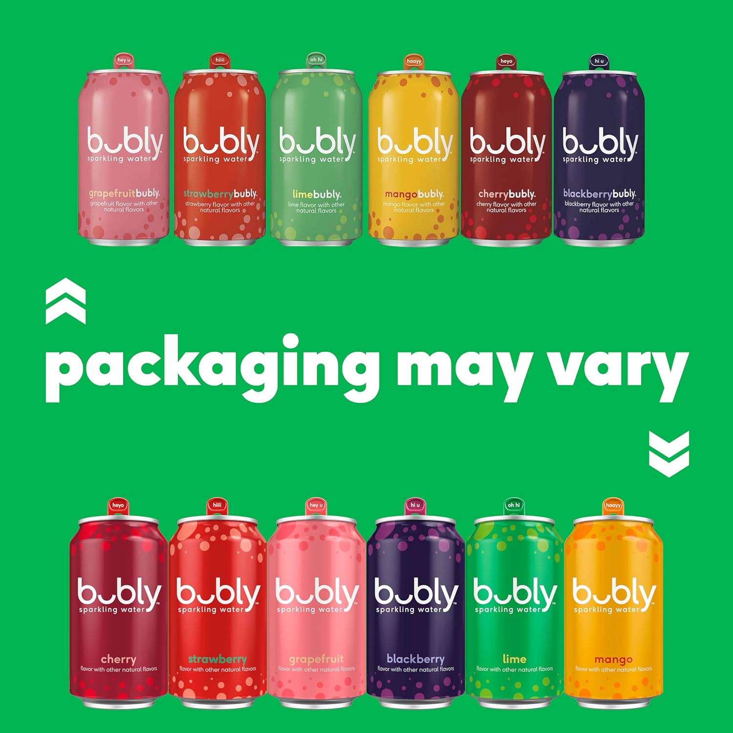 bubly Sparkling Water Blackberry – Family Friendly Fizzy Drink for Playdates Birthday Parties and Car Cup Holders, Pack of 8