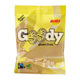 Bubs Goody Sweet Ovals Banana Caramel – Fairtrade Soft Sweets for Office Desk and Home Snack Drawer, 2 x 90g