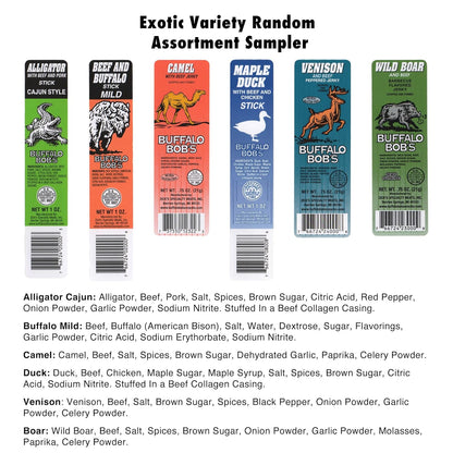 Buffalo Bob's Exotic Jerky Sampler – Valentine's Day & Father's Day Gift for the Adventurous Man