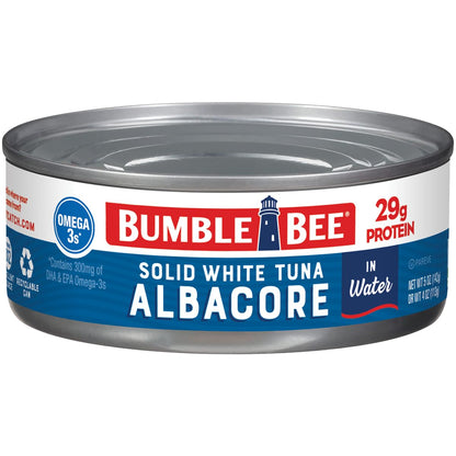 Bumble Bee Albacore Tuna Packed in Water – Low-Carb Keto Pantry Essential for Wellness Focused Adults, 5 oz