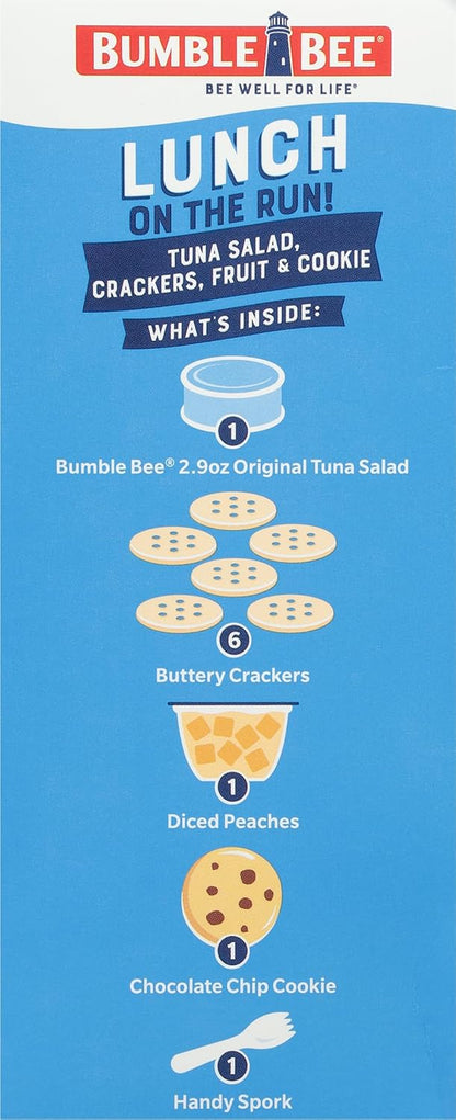 Bumble Bee Lunch On The Run Tuna Kit for Hunters and River Bank Outing, Pack of 4 Ready to Eat Wild Caught Tuna Meals