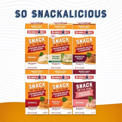 Bumble Bee Snack On The Run Ham Salad Kit - Office Pantry Staple for Between-Meeting Snacking