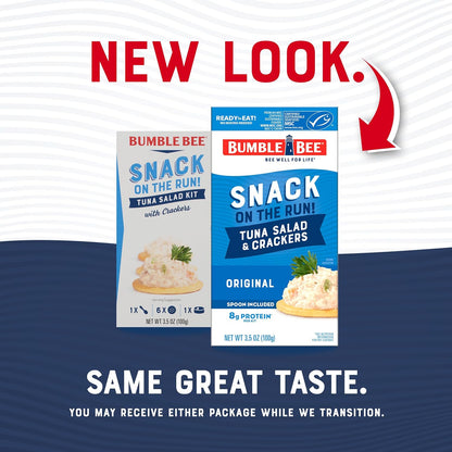 Bumble Bee Snack On The Run Tuna Salad with Crackers – Shelf-Stable Lunchbox Stuffer for School Days