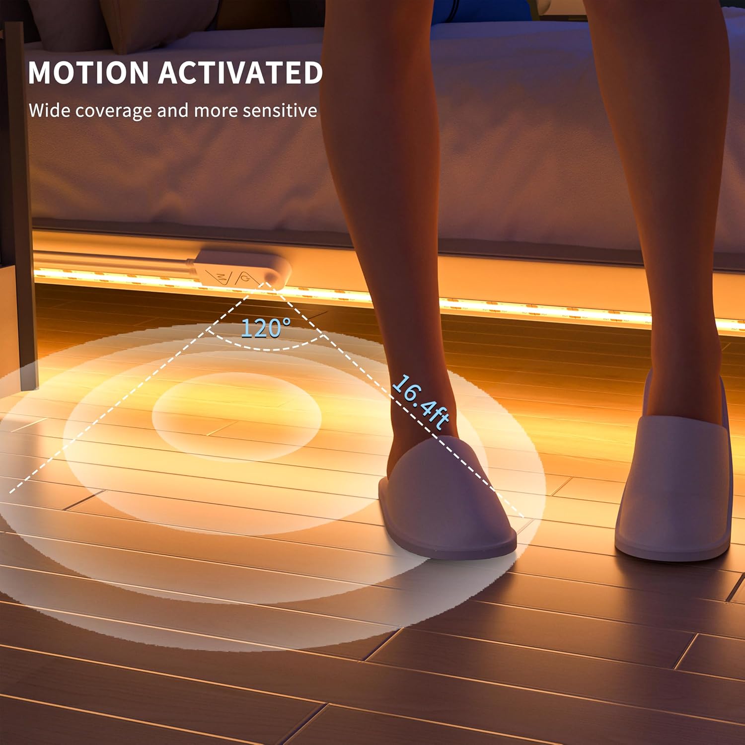 button-controlled dimming from 5% to 100% brightness with power-off memory retention