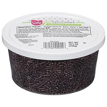 Cake Mate Rainbow Jimmies – Gift-Ready Party Tub for the Hostess, Home Baker, or DIY Dessert Decorator, 10.5 oz