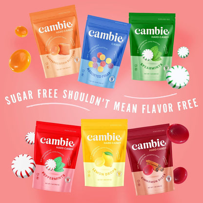 Cambie Sugar Free Hard Mints – Commuter Candy for Car Cup Holders and Briefcases, Spearmint 1 lb