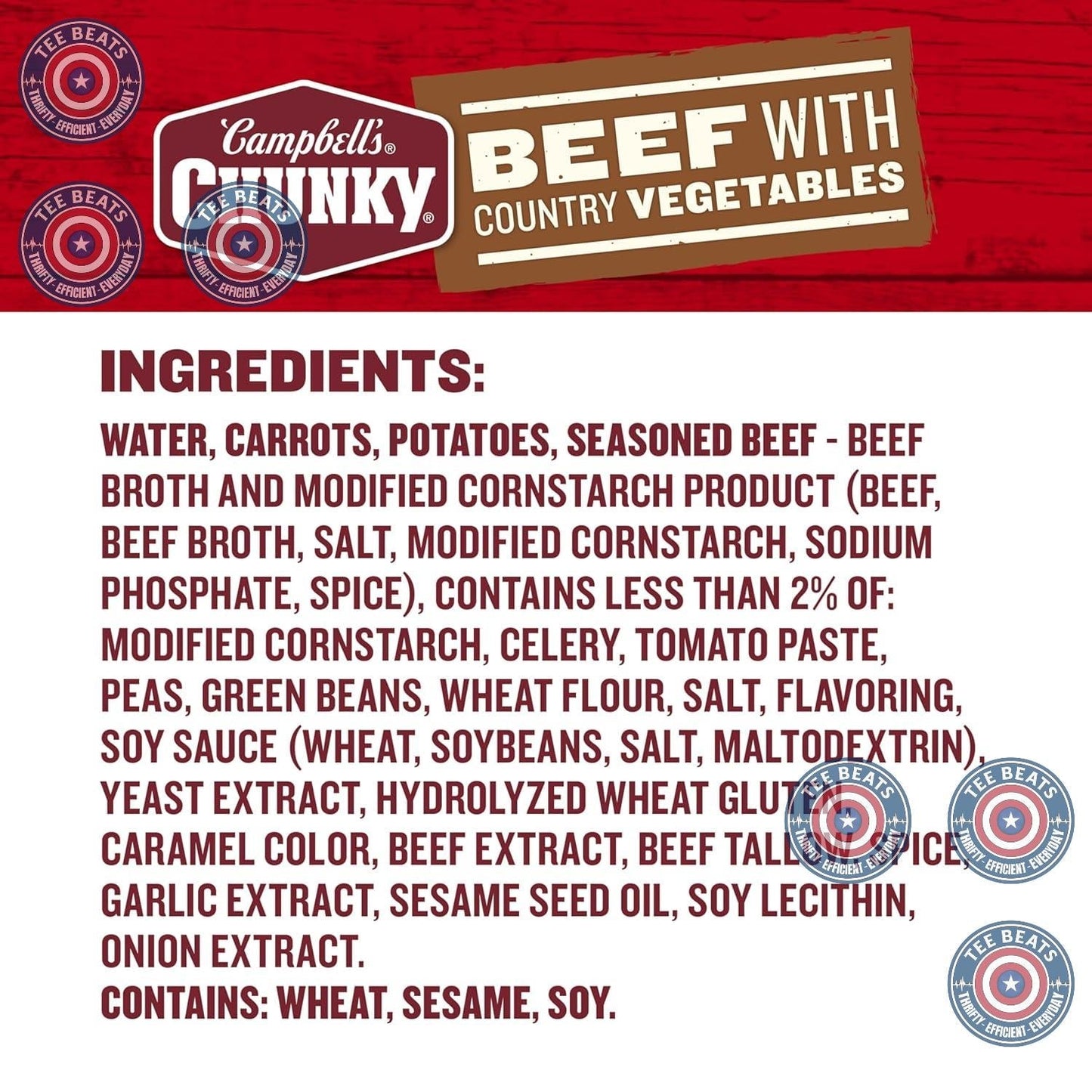 Campbell's Chunky Beef Soup – Hearty Campfire Dinner for Tent and Cabin Trips, 18.8 Oz Can