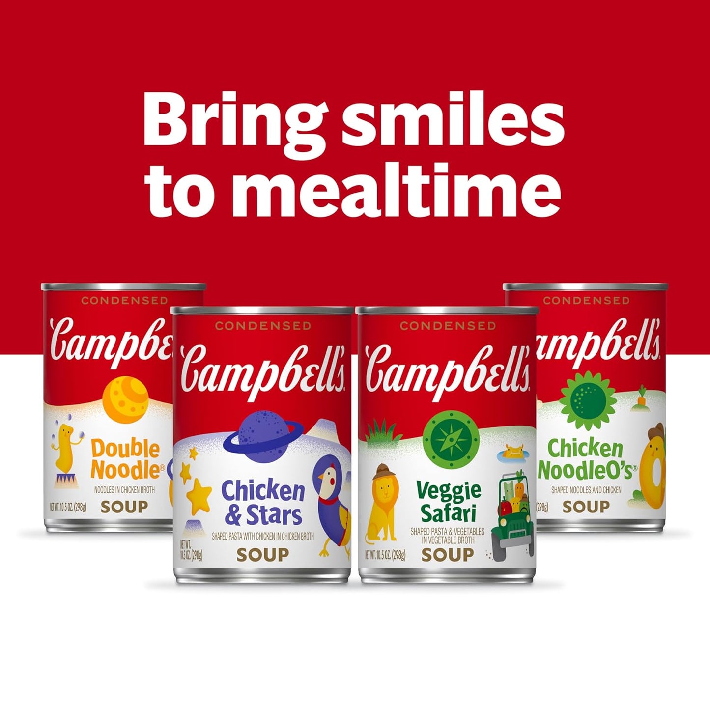 Campbell's Condensed Chicken and Stars Soup – No Artificial Flavors Family Soup for Picky Eaters and Playdates, 10.5 oz Can (4 Pack)