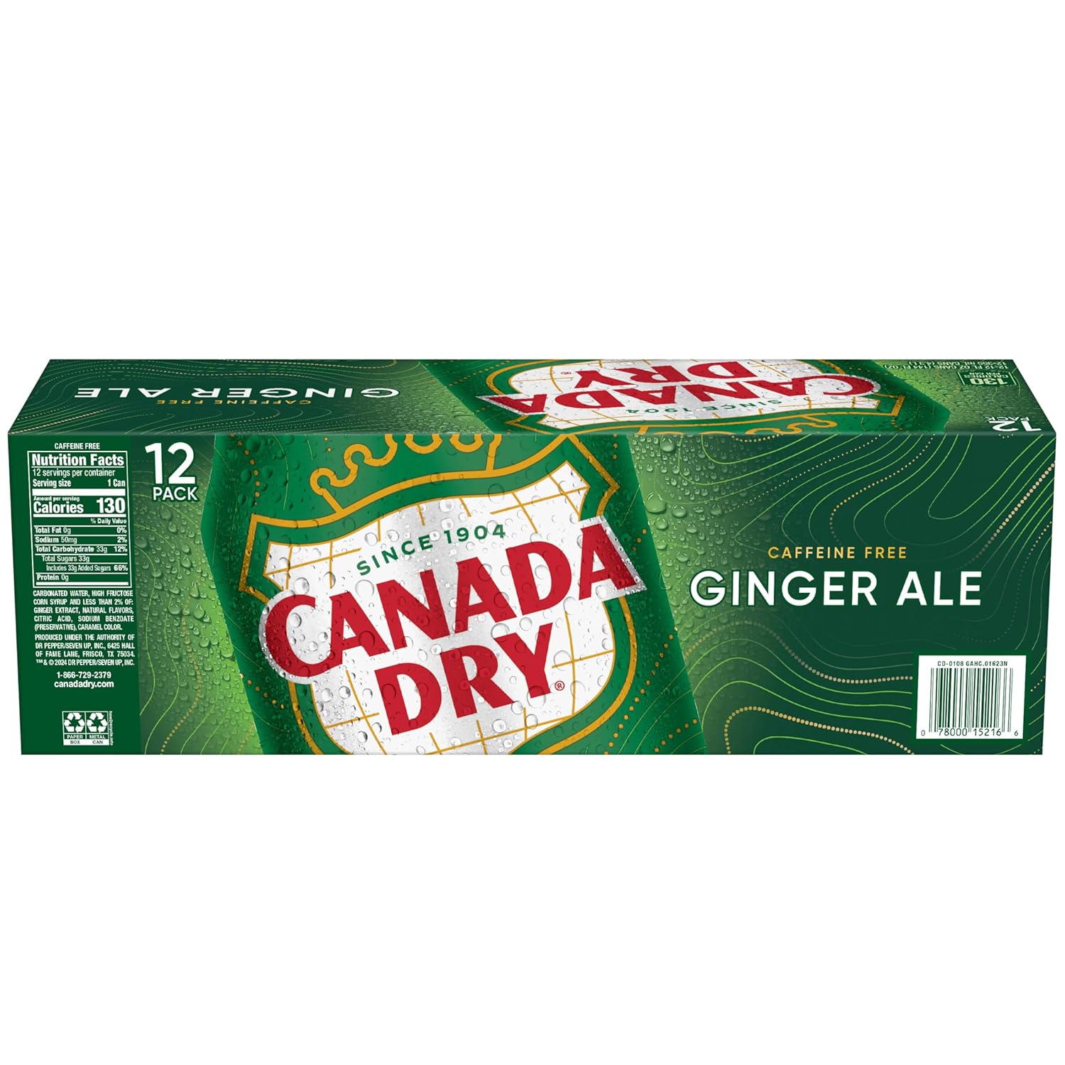 Canada Dry Ginger Ale Soda – Children's Birthday Party Beverage, 12 fl oz Cans 24 Pack