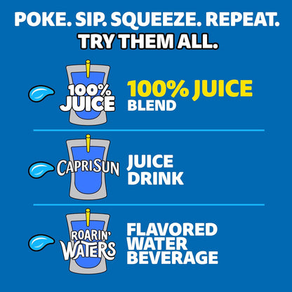 Capri Sun All-Natural Apple Juice Pouches – Reliable Lunchbox Hydration with No Artificial Additives, 10 Pack 6 fl oz