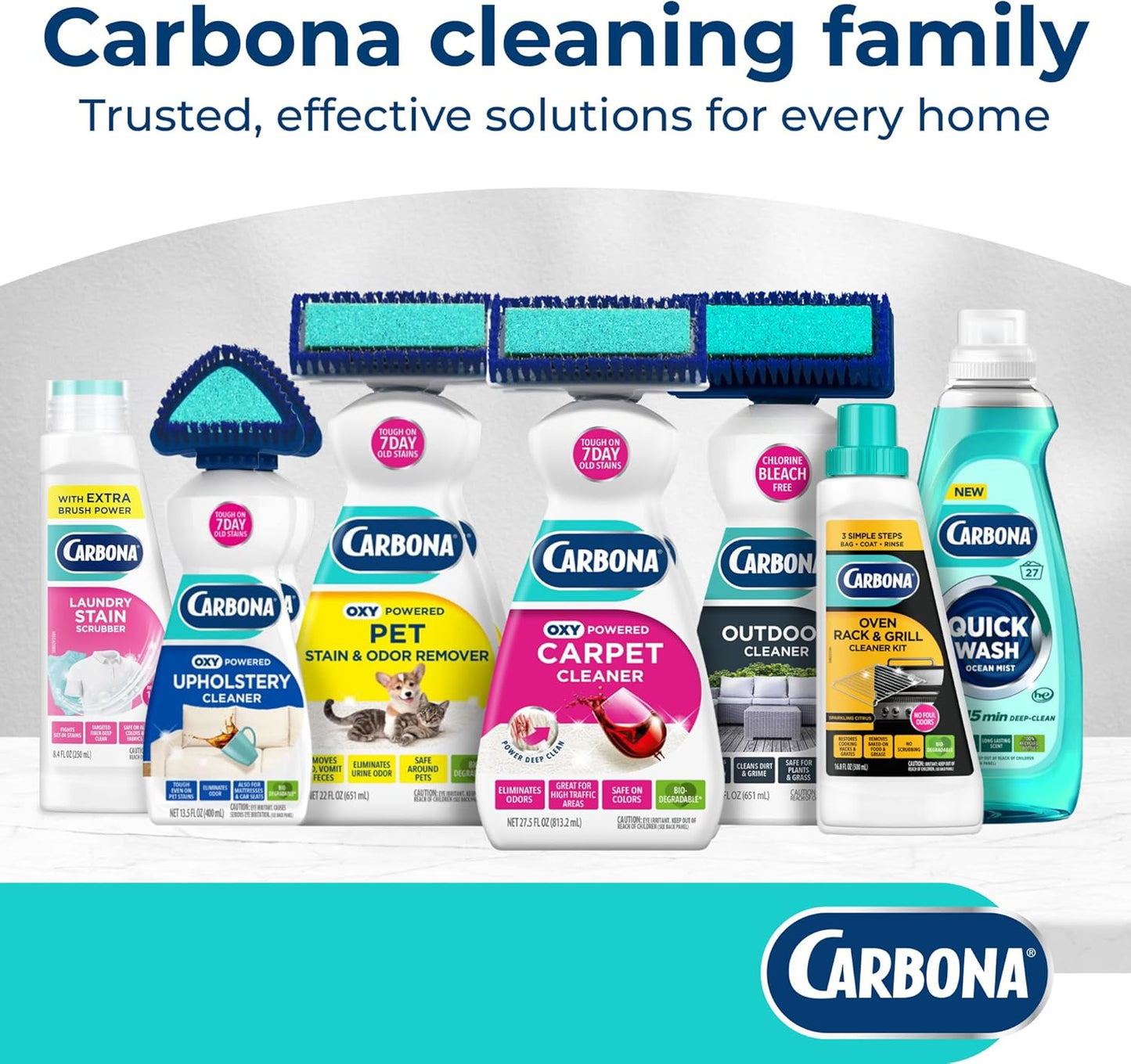 Carbona Laundry Stain Scrubber & Remover – Family-Safe Stain Remover for Kids' Room Wardrobe, Formula and Baby Food Pre-Treat