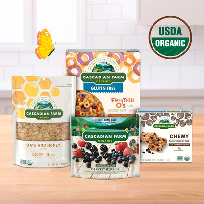Cascadian Farm Organic Fruitful O's Cereal – Gentle Breakfast Option for Sensitive Little Stomachs