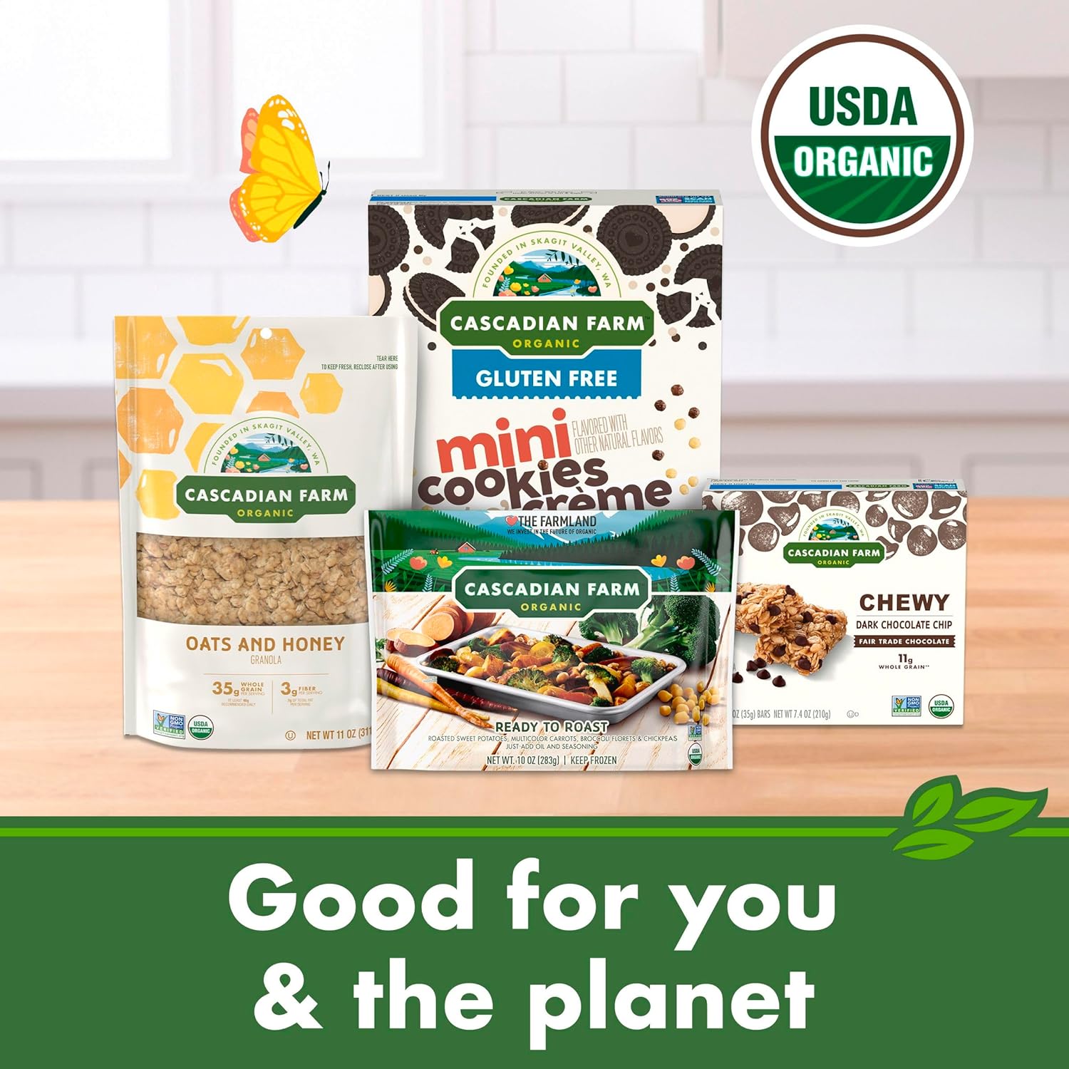 Cascadian Farm Organic Mini Cookies 'n' Crème Cereal – Celiac-Safe Cereal for the Gluten-Sensitive Family Pantry