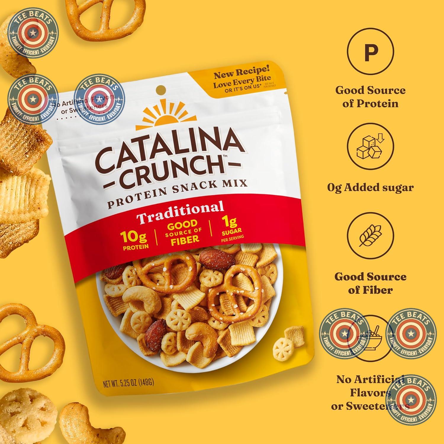 Catalina Crunch Protein Snack Mix - Keto Friendly Protein Pouch for Health-Conscious Grazing, Prebiotic Fiber Snack for Daily Wellness, 5.25 oz