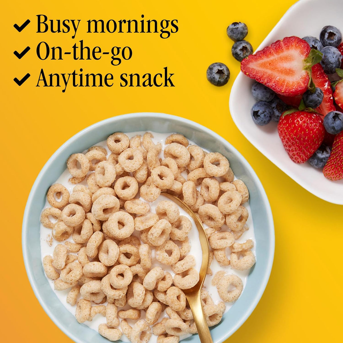 Cheerios Heart Healthy Cereal – Reusable Container Trail Snack for Picnic and Hiking Bag, 20 oz Giant Size