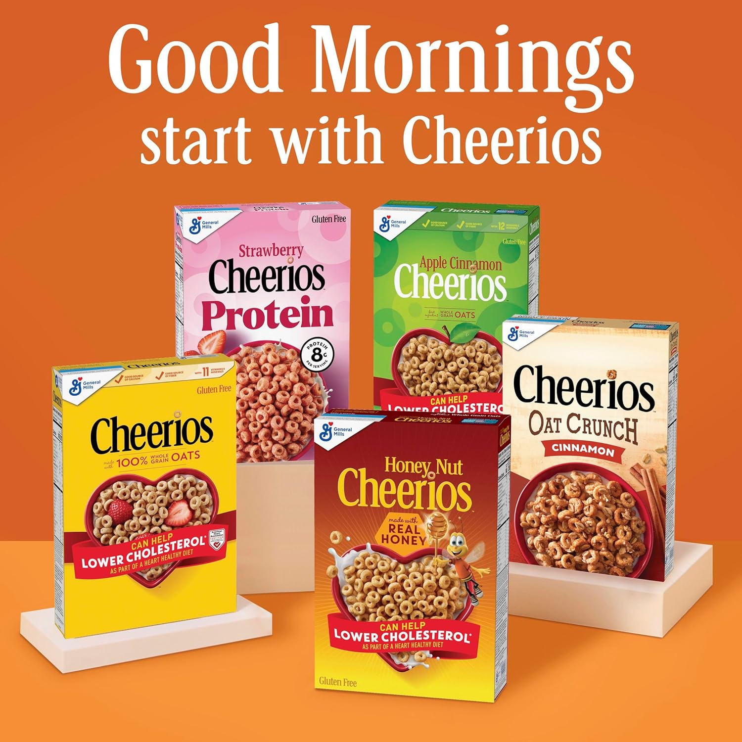 Cheerios Hearty Nut Medley Maple Cinnamon – Lunchbox Add-In Cereal with Whole Grain and Calcium, Family Size 20 oz