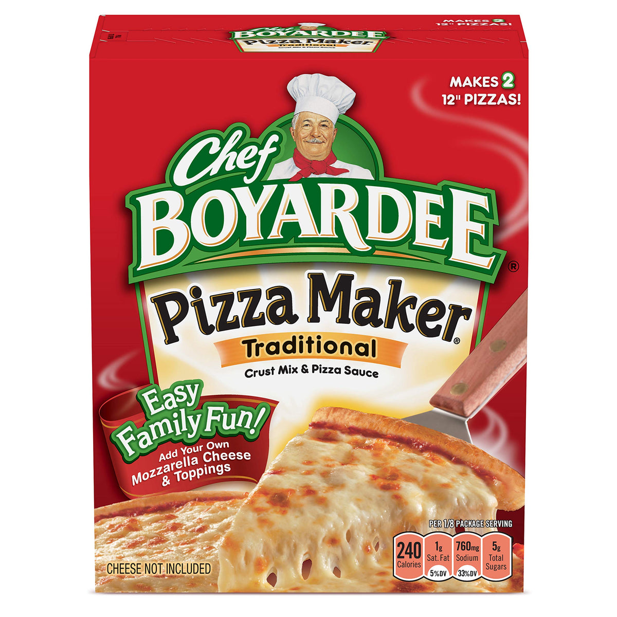 Chef Boyardee Cheese Pizza Maker 31.85 oz – Pantry-Stocked Pizza Kit for After-School Snacks and Family Meal Planning