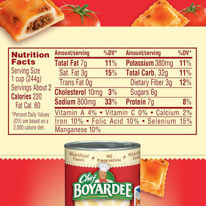 Chef Boyardee Mini Beef Ravioli, Thoughtful Housewarming Gift for New Apartment Dwellers, 15 oz Can
