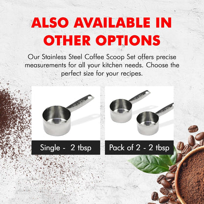 Chef Craft Stainless Coffee Measurer – Break Room and Home Office Brewing Accessory for Faster Mornings