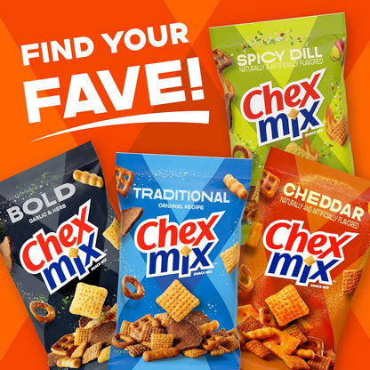 Chex Mix Cheddar Snack Mix – Shared Office Kitchen Pantry Snack, 13.5 oz