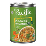 Pacific Foods Organic Chicken and Wild Rice Soup, 16.3 oz Can – Pantry-Stocked Backup Meal for Tight Work Schedules