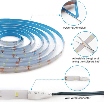 Child and Pet Safe Battery LED Strip Lights Low Heat Waterproof for Playhouse and Halloween Costume