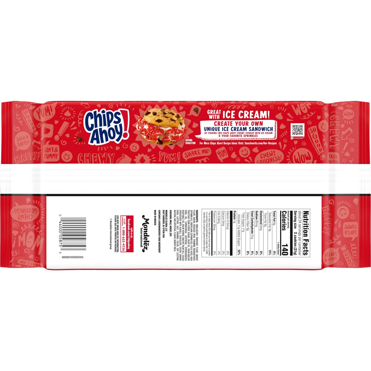 CHIPS AHOY! Chewy Chocolate Chip Cookies Bulk Pack Snack for Backyard BBQs and Outdoor Potlucks