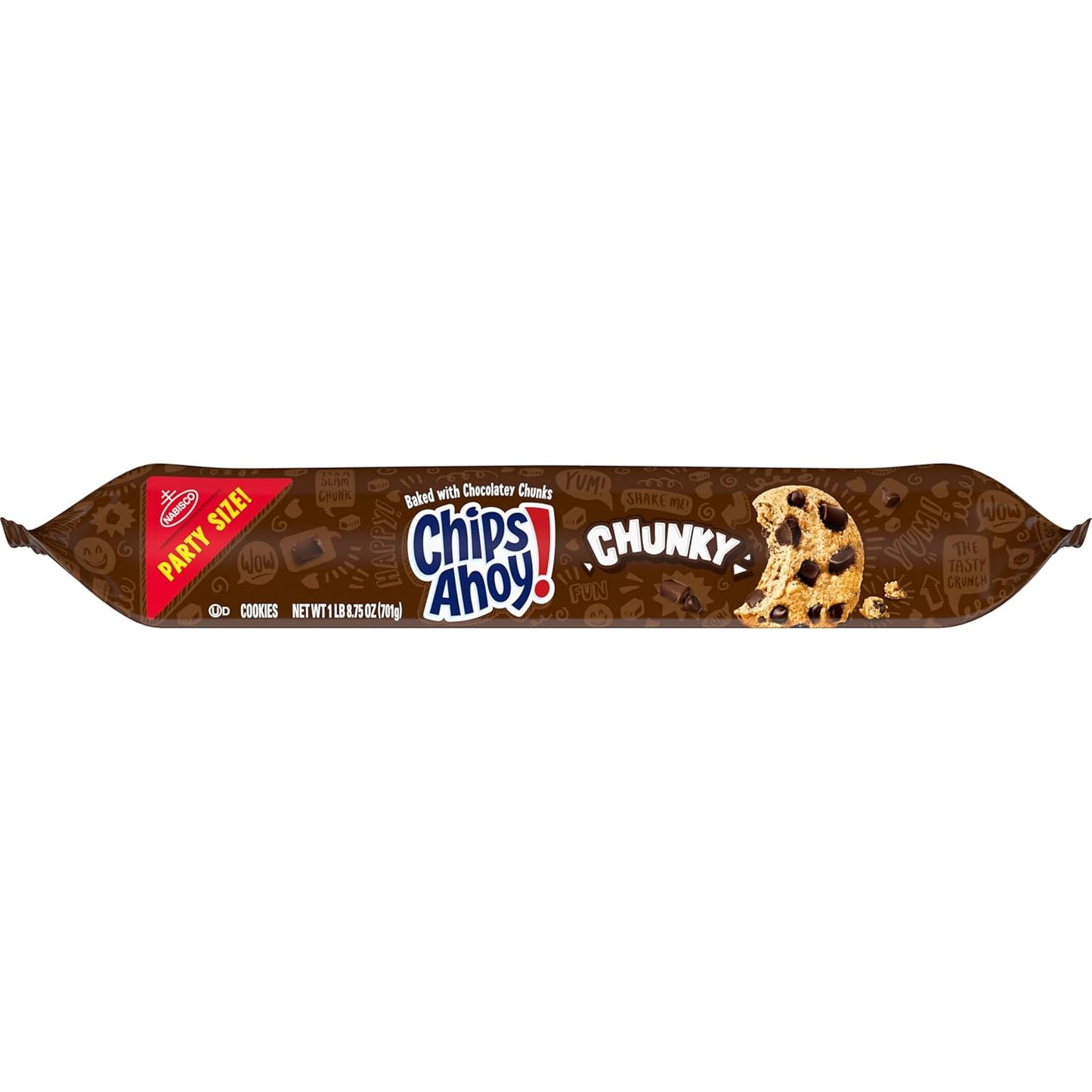 CHIPS AHOY! Chunky Chocolate Chip Cookies Party Size – Housewarming Gift Basket Staple, 24.75 oz Bulk Pack