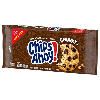 CHIPS AHOY! Chunky Chocolate Chip Cookies Party Size – Housewarming Gift Basket Staple, 24.75 oz Bulk Pack