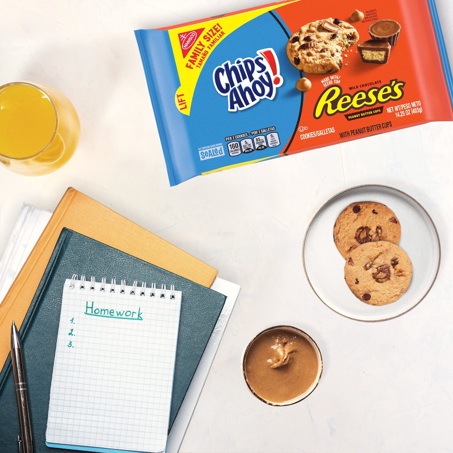 CHIPS AHOY! Reese's Peanut Butter Cup Cookies, Mess-Free Crunchy Treat for Outdoor Parties and Patio Dessert Tables