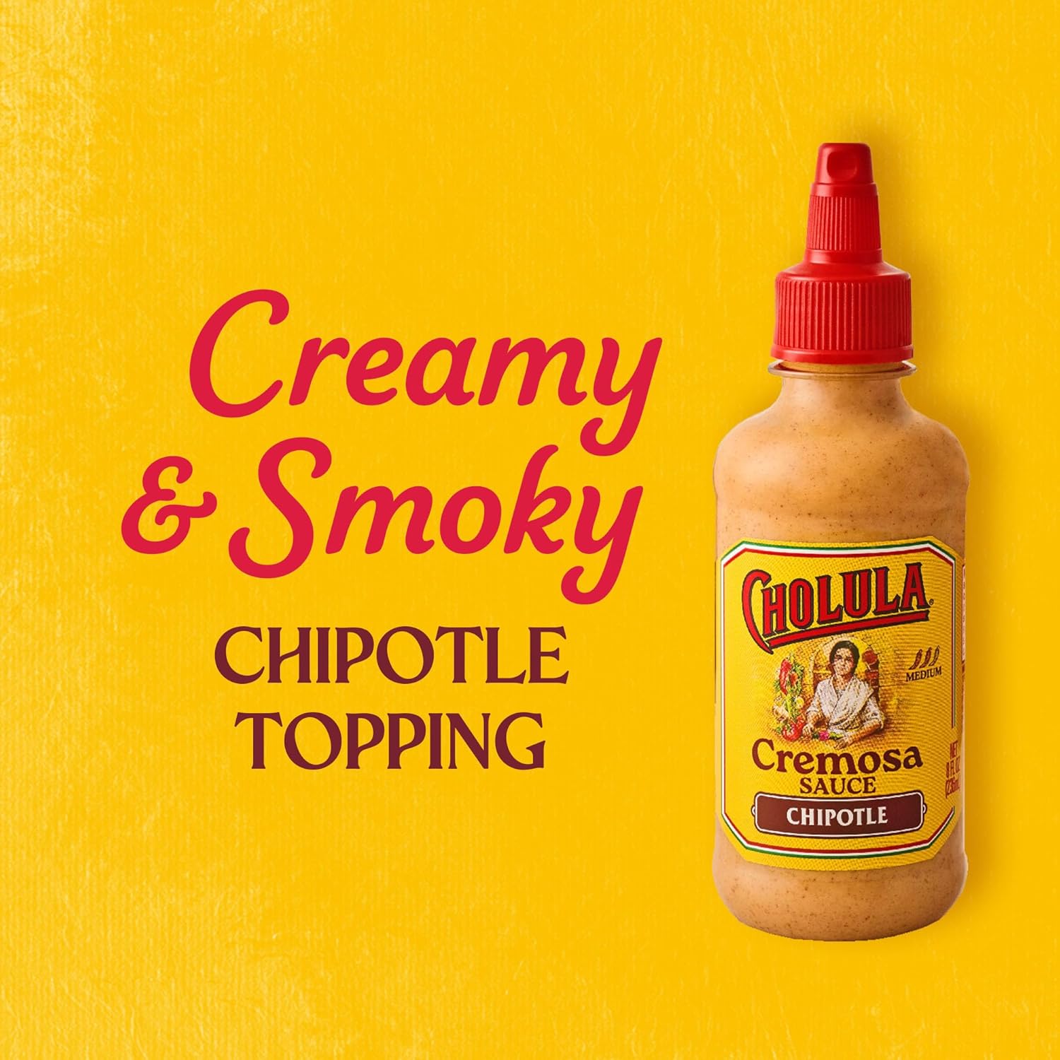 Cholula Chipotle Cremosa Sauce – Streamlined Pantry Upgrade Replacing Multiple Hot Sauce Bottles, Medium Heat Creamy, 8 fl oz