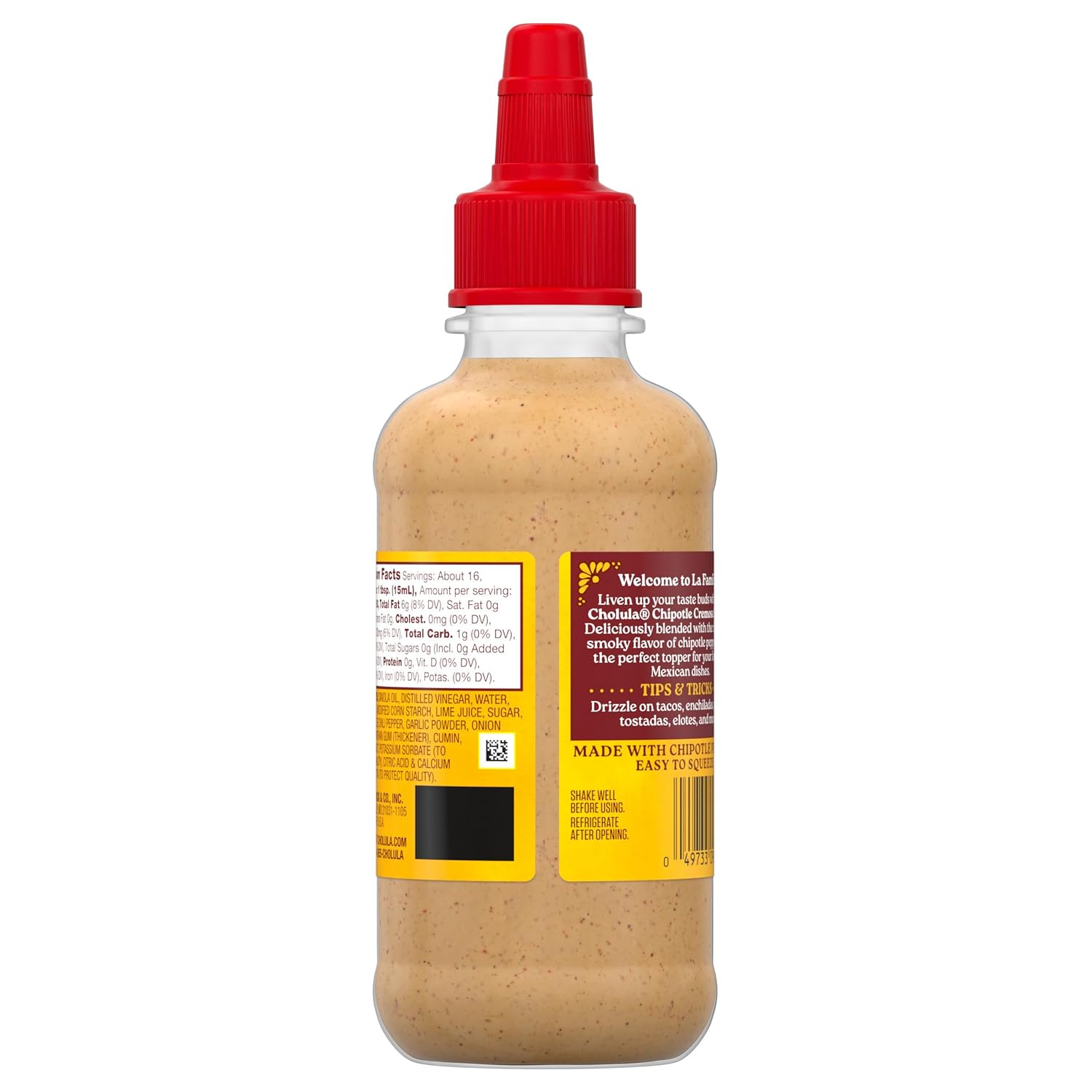 Cholula Chipotle Cremosa Sauce – Streamlined Pantry Upgrade Replacing Multiple Hot Sauce Bottles, Medium Heat Creamy, 8 fl oz