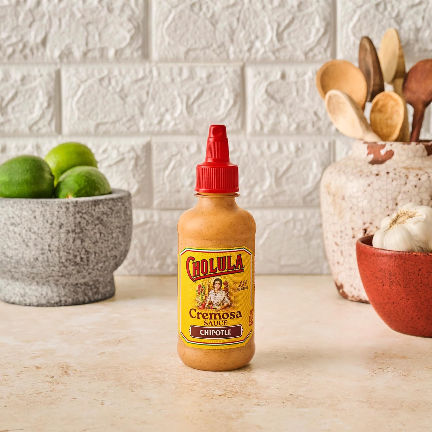 Cholula Chipotle Cremosa Sauce – Streamlined Pantry Upgrade Replacing Multiple Hot Sauce Bottles, Medium Heat Creamy, 8 fl oz