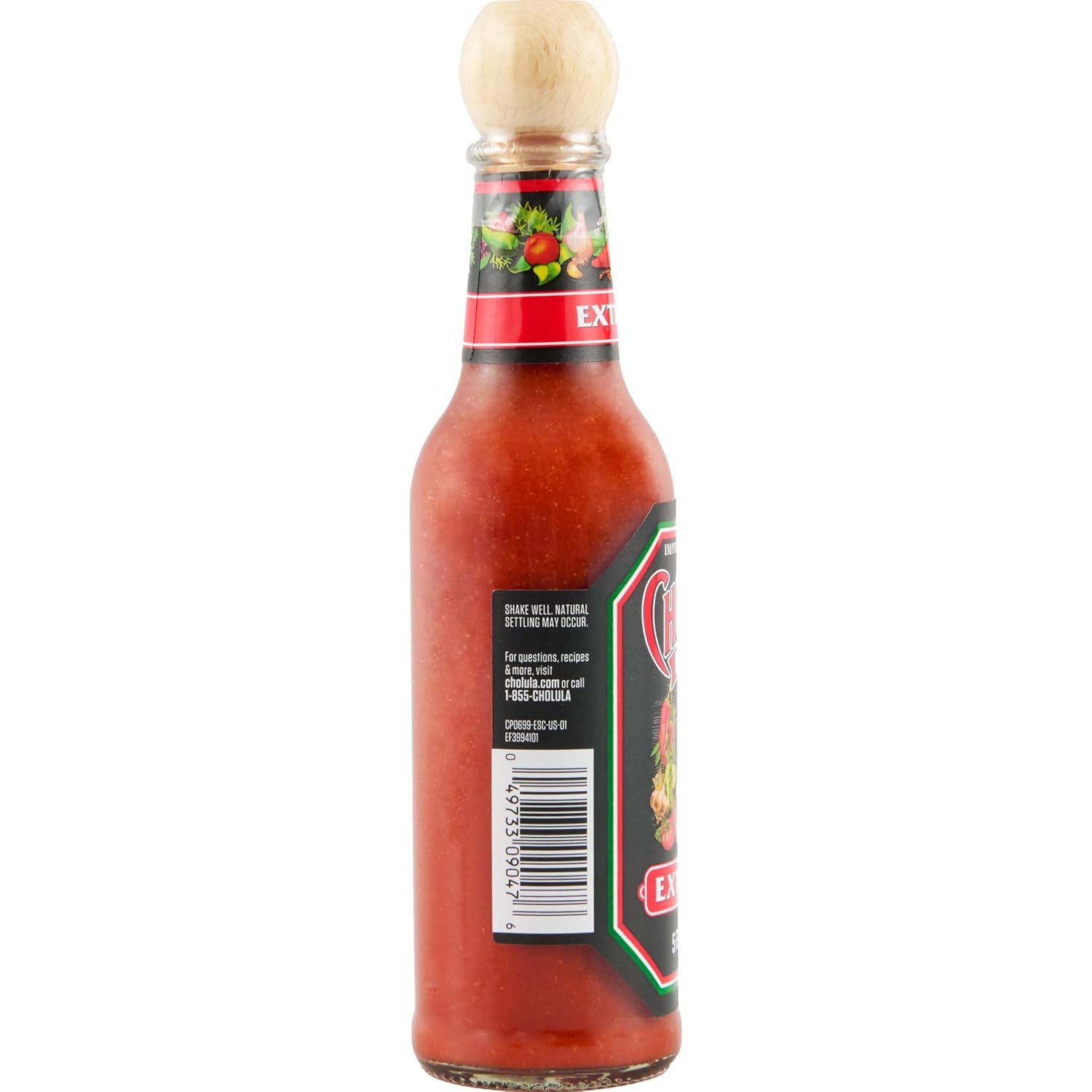 Cholula Hot Sauce Extra Hot – Compact Refrigerator-Door Staple, No-Clutter Pantry Essential, 5 fl oz