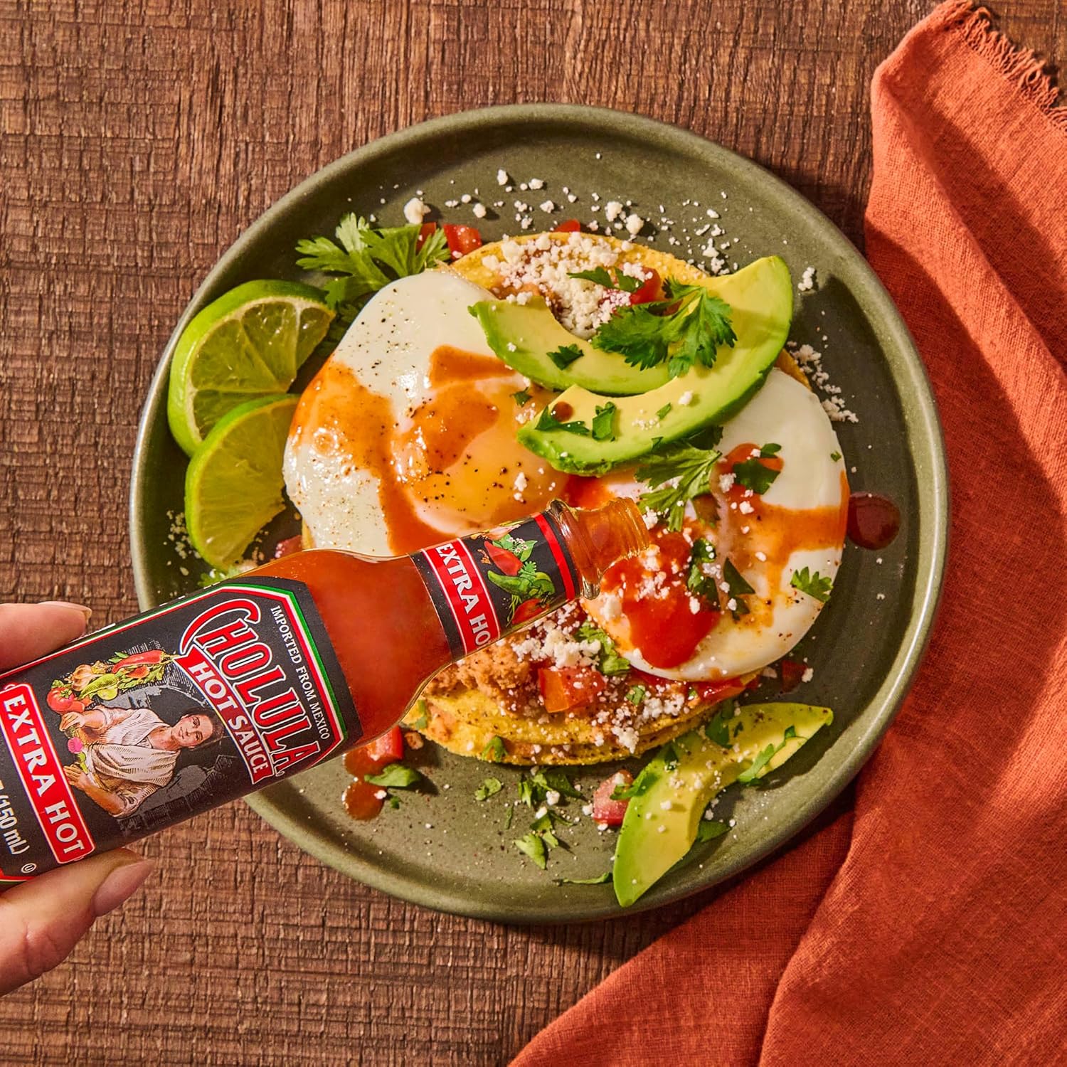 Cholula Hot Sauce Extra Hot – Compact Refrigerator-Door Staple, No-Clutter Pantry Essential, 5 fl oz
