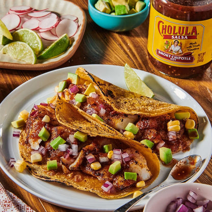 Cholula Smoky Chipotle Salsa (Hot), 12 oz – Better-For-You Chipotle Topping for Balanced Meals