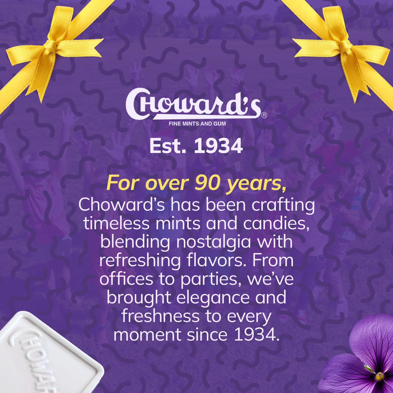 Choward's Violet Mints 6-Pack – Individually Wrapped Travel Mints for Carry-Ons, Work Bags, and Conference Refresh