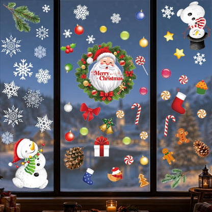 Christmas and Fall Window Clings Gift Bundle – Reusable Holiday Present for Mom, Grandma, and Teachers
