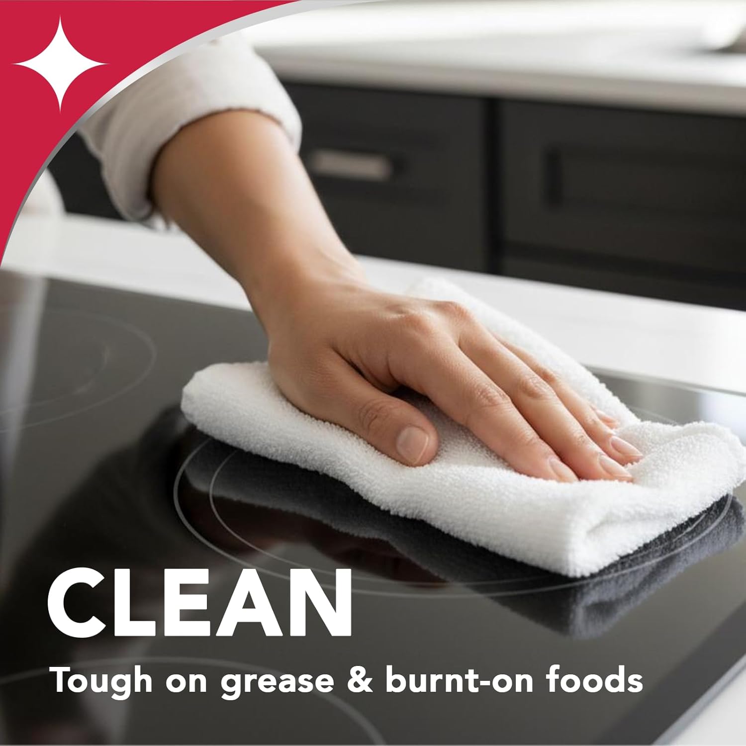 citrus-scented liquid that cuts through grease, splatters, and oily film