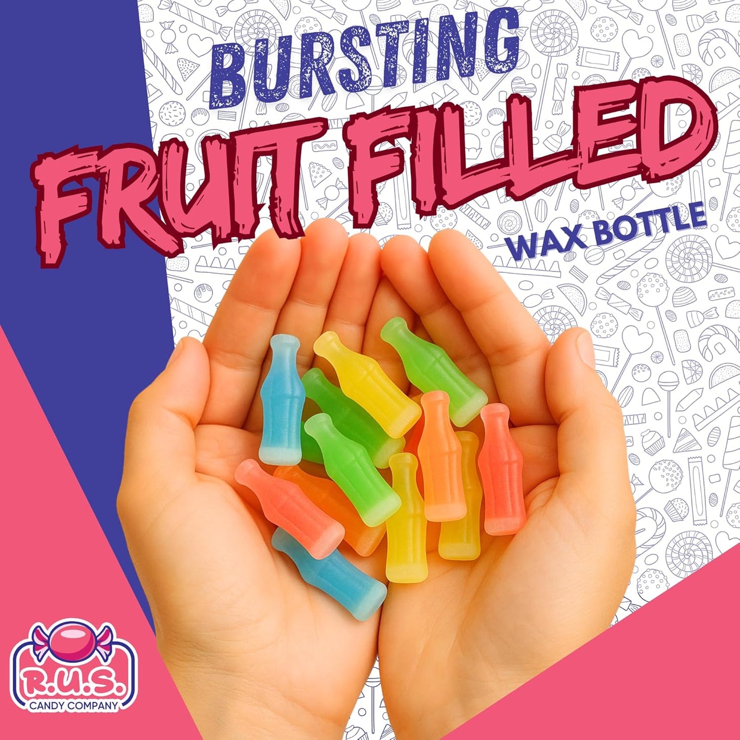 Classic Wax Soda Bottle Candy – Half Pound Stocking Filler and Throwback Birthday Gift for Her and Him