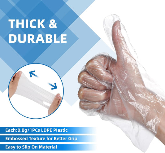 clear polyethylene (poly) construction that is food-contact safe