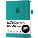 Clever Fox Password Book – Eco-Leather Password Journal for Intentional, Clutter-Free Living