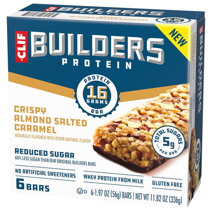 CLIF BUILDERS 16g Protein Bar Multi-Pack - Shareable Peanut Butter Chocolate Gift for Outdoor Enthusiasts and Hiking Buddies