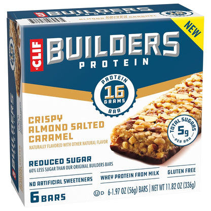 CLIF BUILDERS 16g Protein Bar Multi-Pack - Shareable Peanut Butter Chocolate Gift for Outdoor Enthusiasts and Hiking Buddies