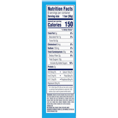 CLIF Kid Zbar Iced Oatmeal Cookie Wholesome Snack Bar for Post-Workout Refuel and Balanced Family Nutrition, 6 Count