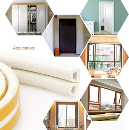 CloudBuyer Draft Seal Strip for Office Door Frames, 33Ft White Insulation for Quieter Conference and Work-From-Home Spaces