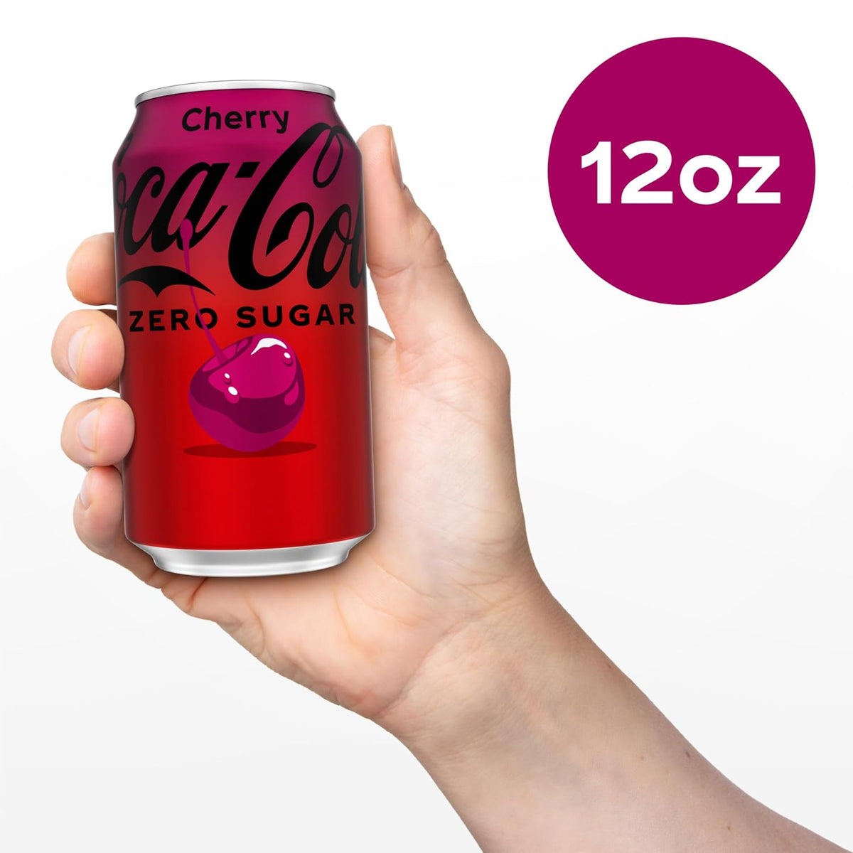 Coca-Cola Cherry Zero Soda - Camping and Picnic Friendly Cola for Open-Air Adventures, 12 fl oz Cans (Pack of 12)