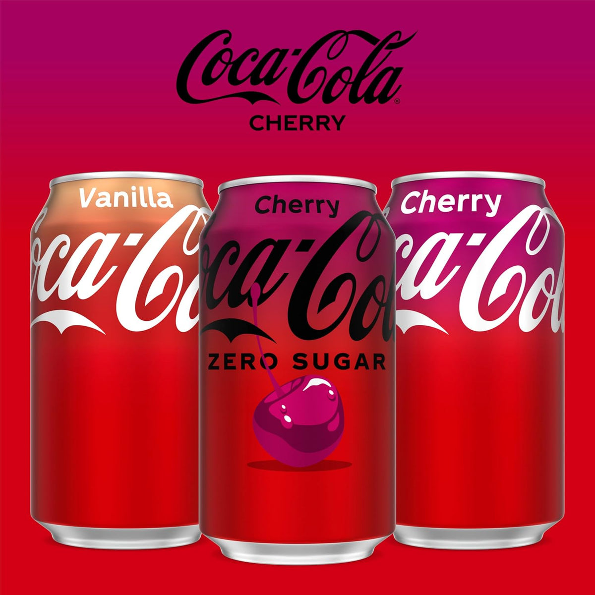 Coca-Cola Cherry Zero Soda - Camping and Picnic Friendly Cola for Open-Air Adventures, 12 fl oz Cans (Pack of 12)