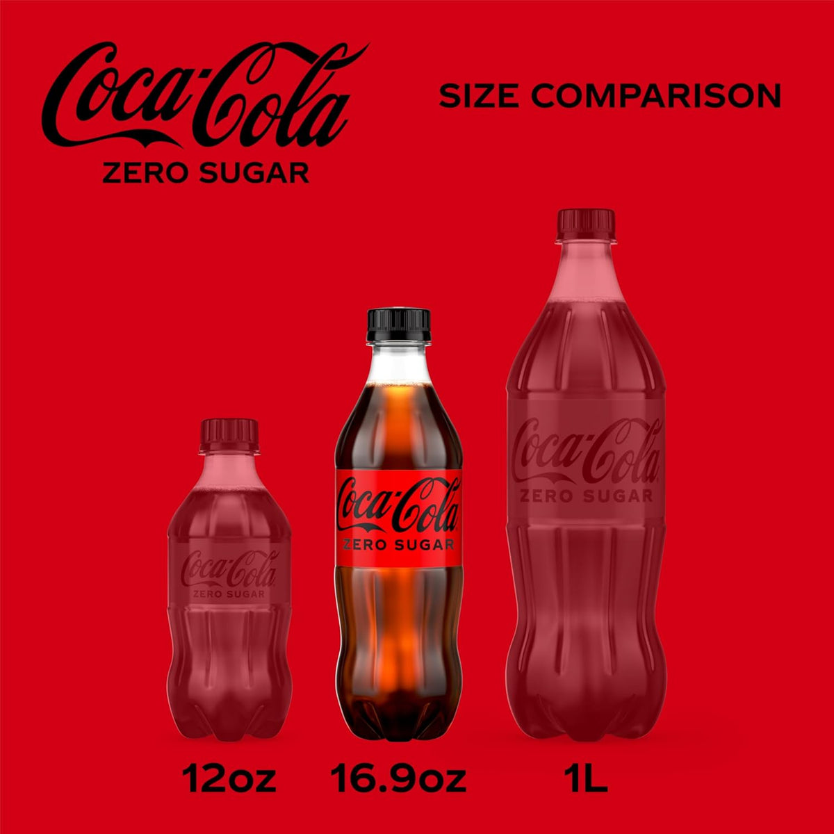 Coca-Cola Coke Zero Sugar Diet Cola 16.9 fl oz 6 Pack – Steady Caffeine Boost to Power Morning Routines