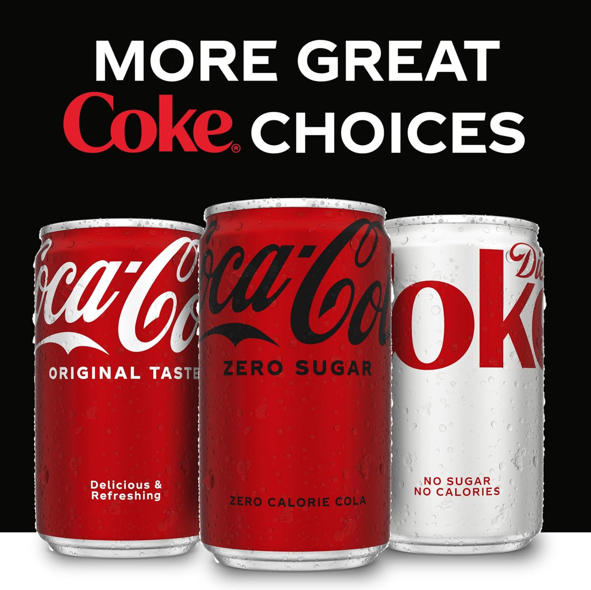 Coca-Cola Coke Zero Sugar Diet Soda Variety Pack – Father's Day Gift for Dads Who Love Classic Cola Without the Sugar